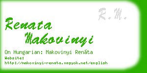 renata makovinyi business card
